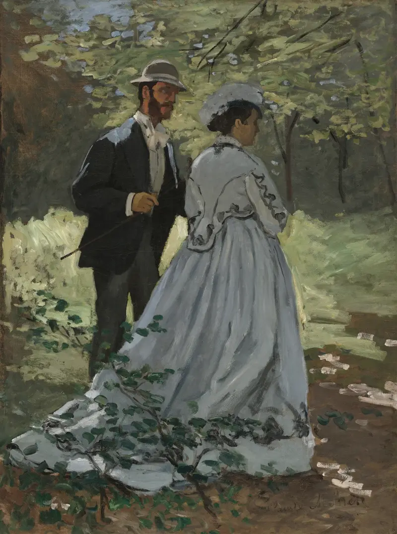 Bazille und Camille (Studie zu Das Frühstück im Grünen) von Claude Monet