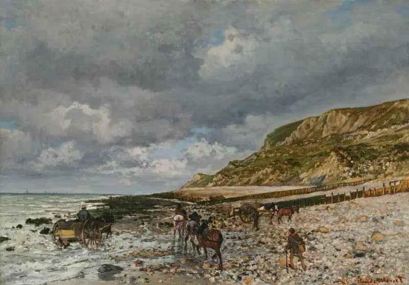 Chevaux À La Pointe De La Hève av Claude Monet