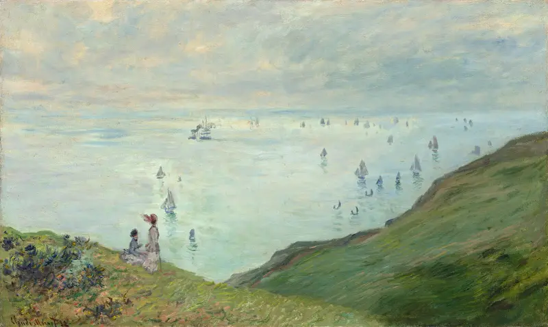 Útesy u Pourville, Claude Monet