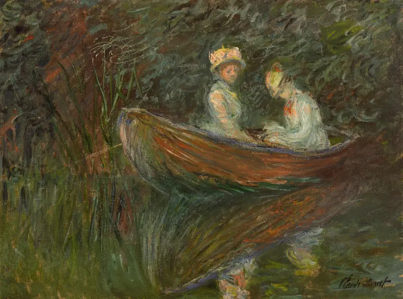 Deux femmes en barque av Claude Monet