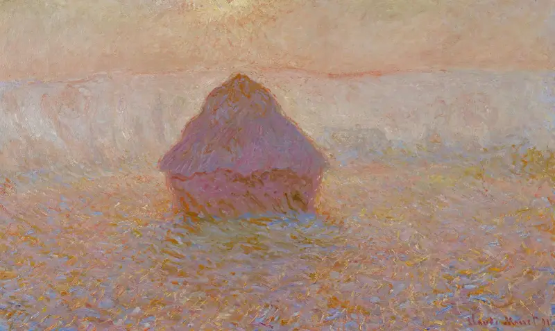 Kupka sena – slunce v mlze, Claude Monet