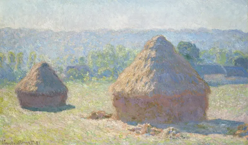 Haystacks, end of Summer av Claude Monet
