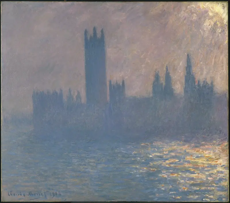 Houses of Parliament, Sunlight Effect (Le Parlement, effet de soleil) av Claude Monet