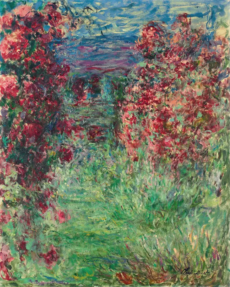 Dom wśród róż, 1925, Claude Monet