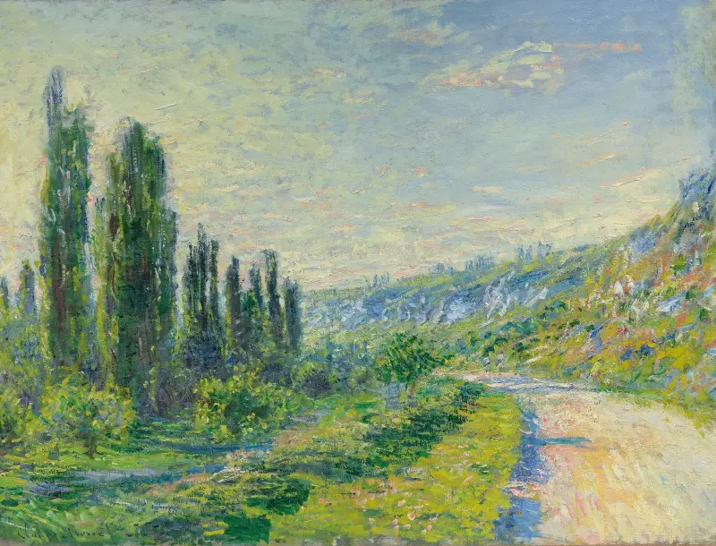 La Route De Vétheuil av Claude Monet