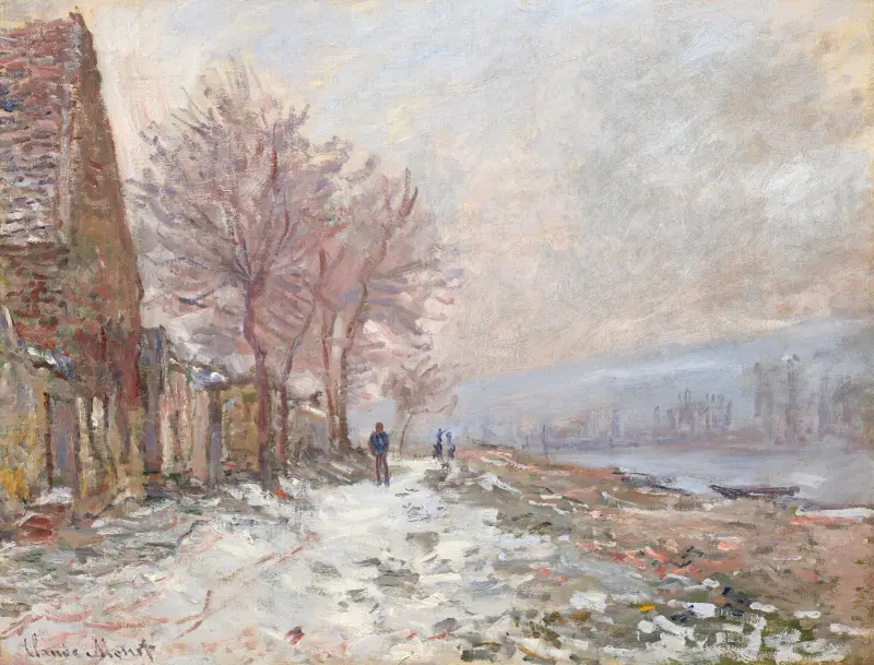Lavacourt, Winter von Claude Monet