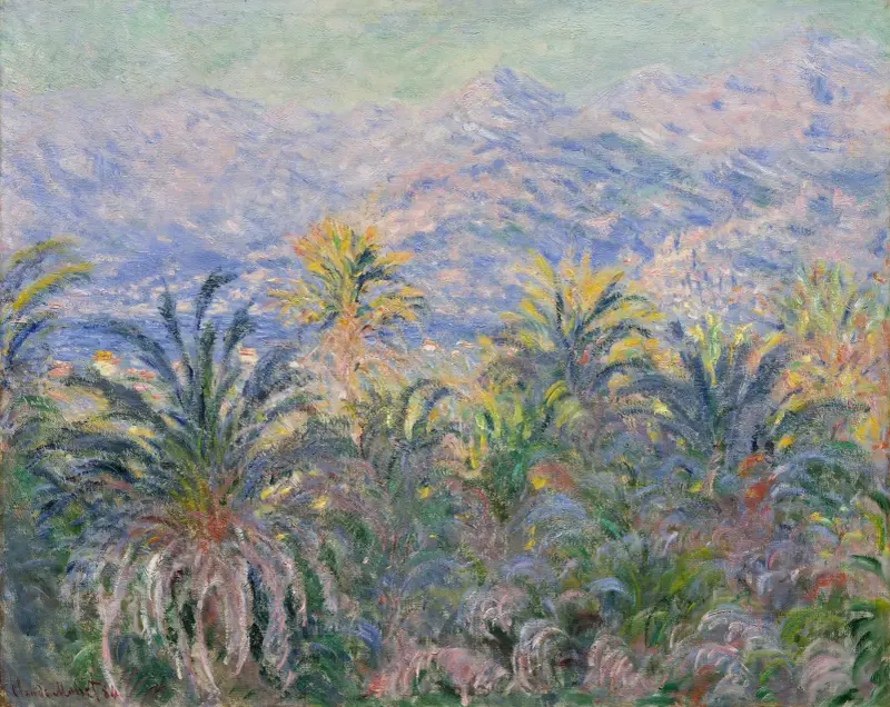Palm Trees at Bordighera av Claude Monet