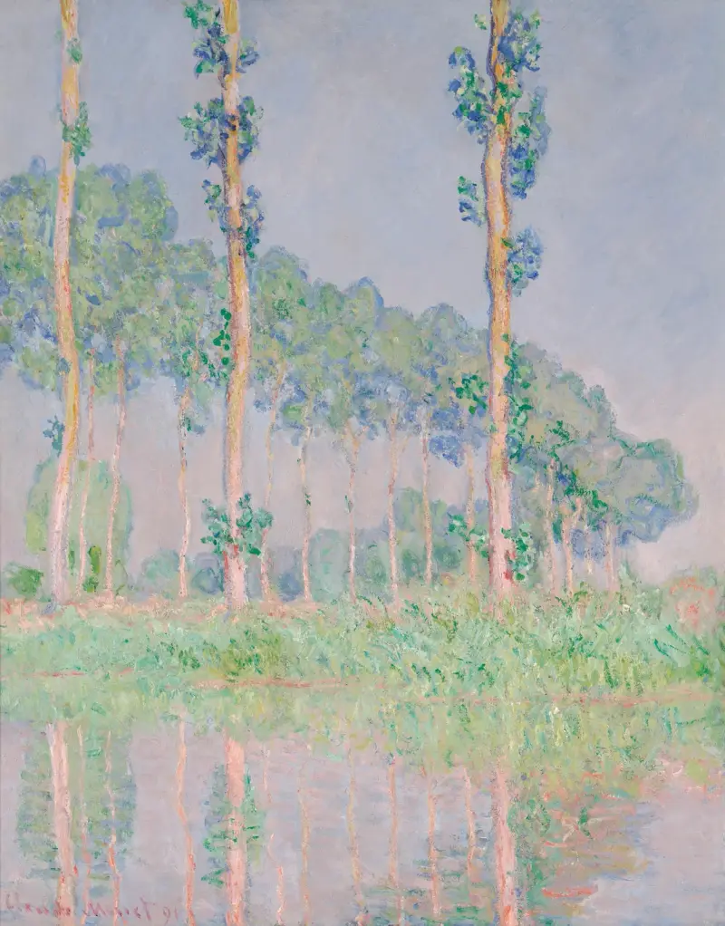 Pappeln, rosa Effekt von Claude Monet