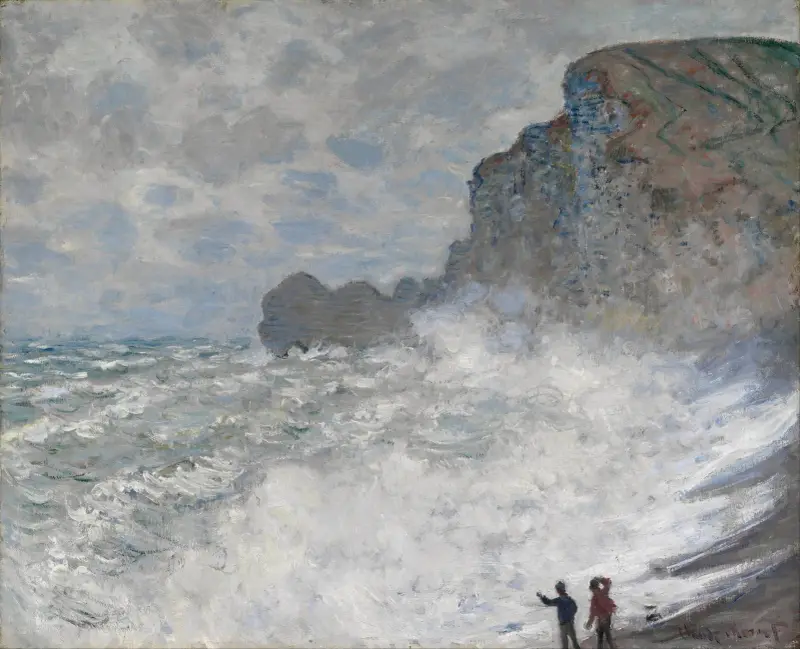 Sztormowa pogoda w Étretat, Claude Monet