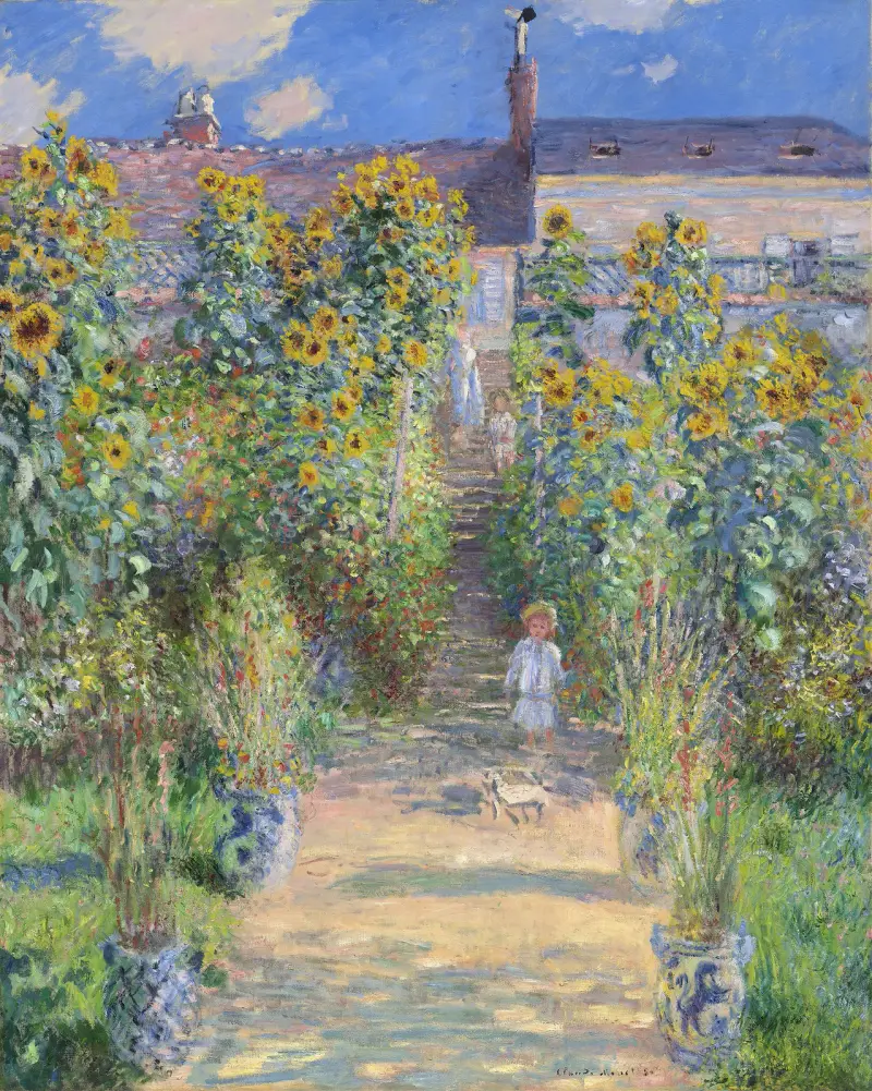 The Artist’s Garden at Vétheuil av Claude Monet