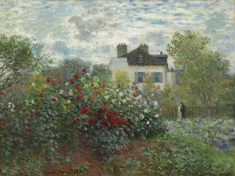 The Artist’s Garden in Argenteuil (A Corner of the Garden with Dahlias) av Claude Monet