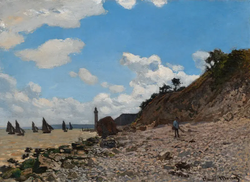 Der Strand von Honfleur von Claude Monet