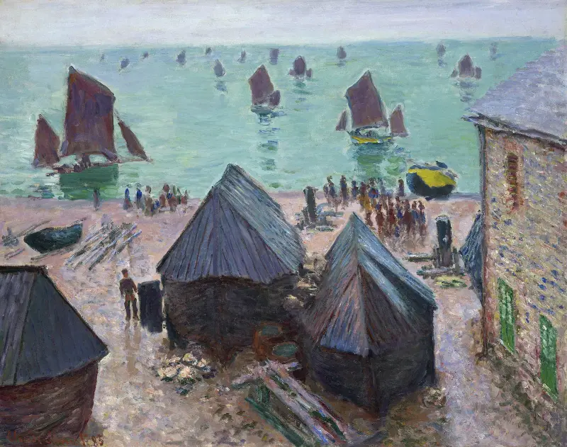 The Departure of the Boats, Étretat av Claude Monet