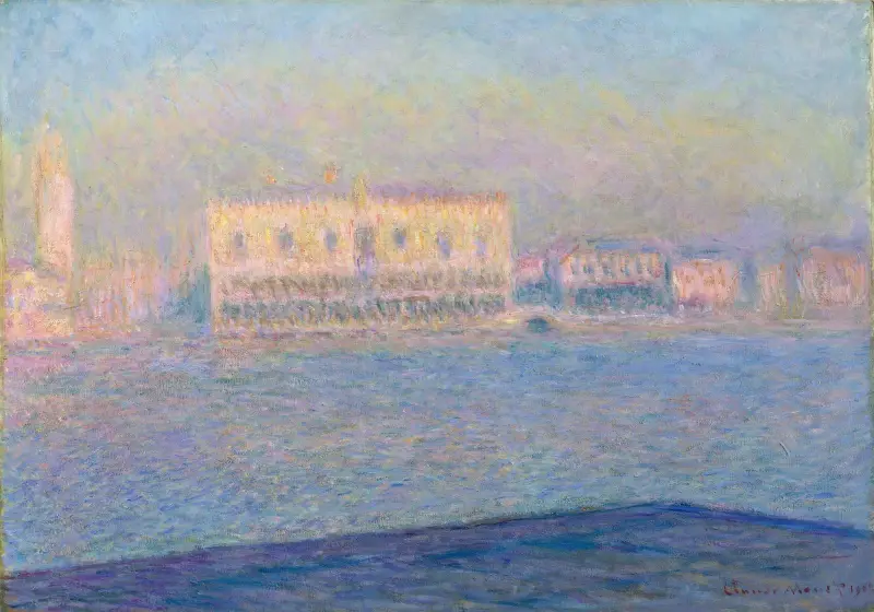 Dogepalatset sett från San Giorgio Maggiore av Claude Monet