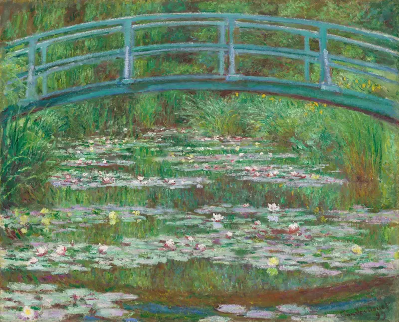 Japanska bron av Claude Monet