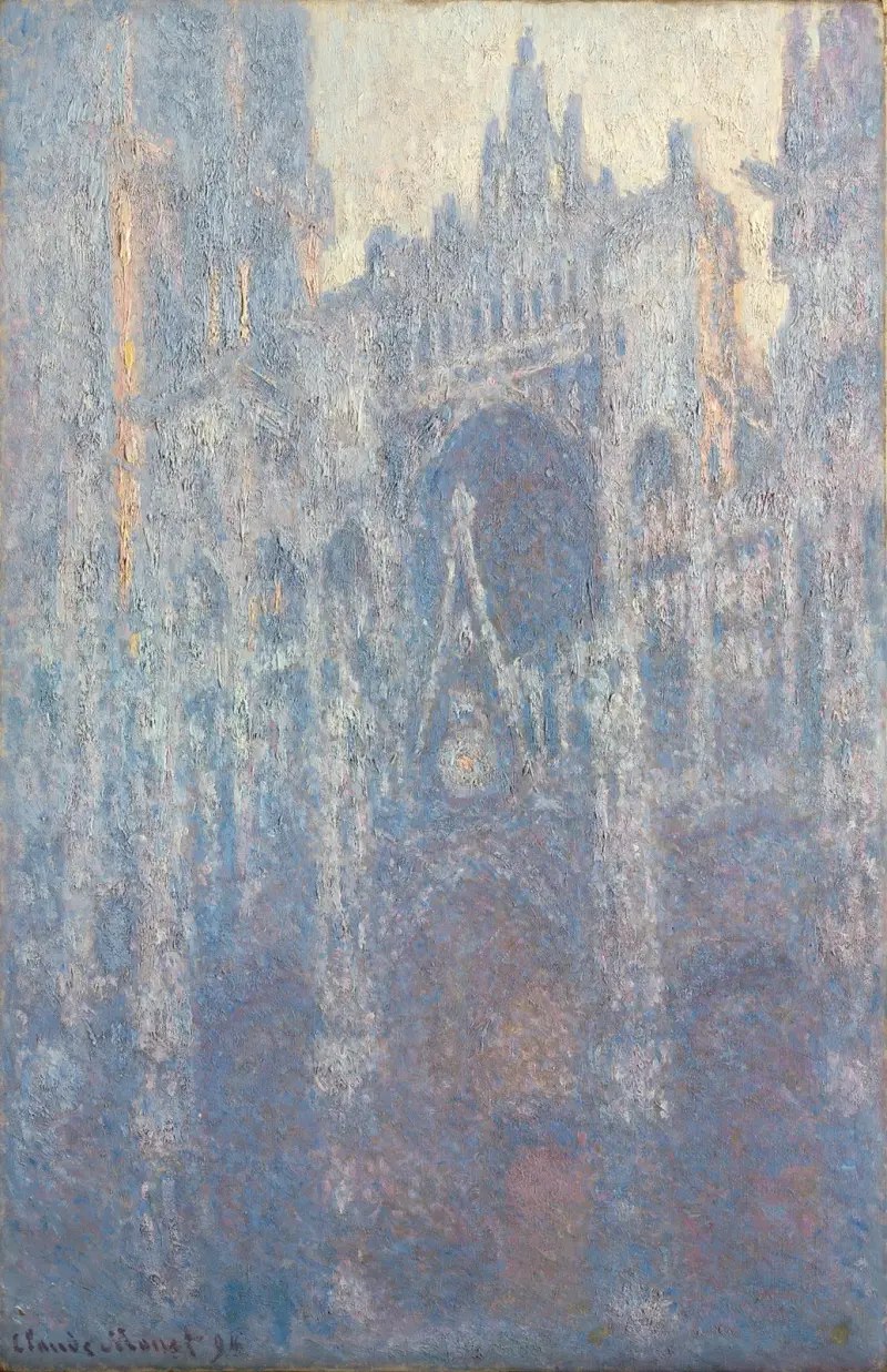 Rouen-katedralens portal i morgonljus av Claude Monet