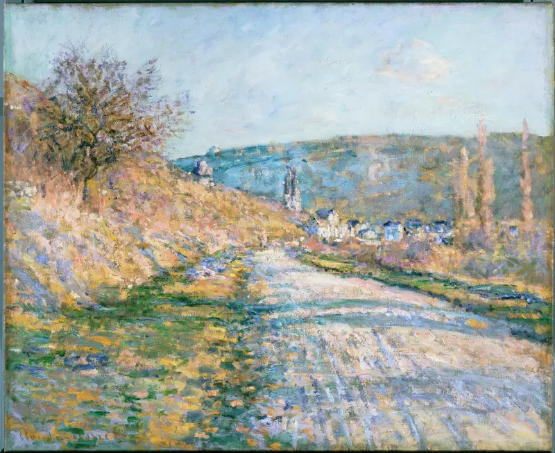 The Road to Vétheuil av Claude Monet