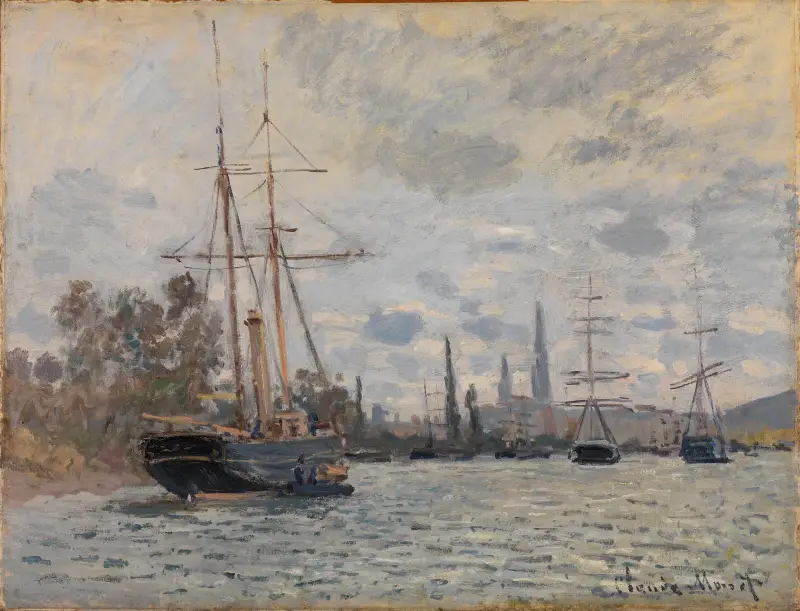 The Seine near Rouen av Claude Monet