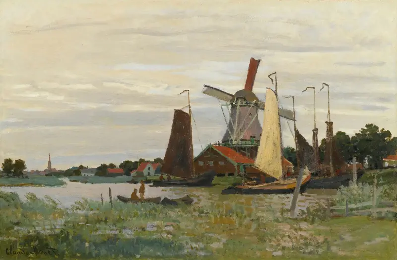 Un Moulin À Zaandam av Claude Monet