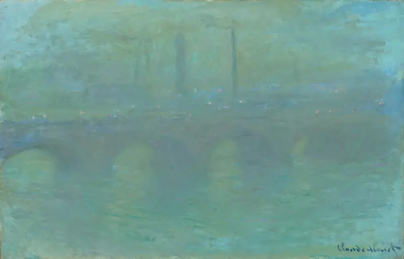 Waterloo Bridge, London, at Dusk av Claude Monet