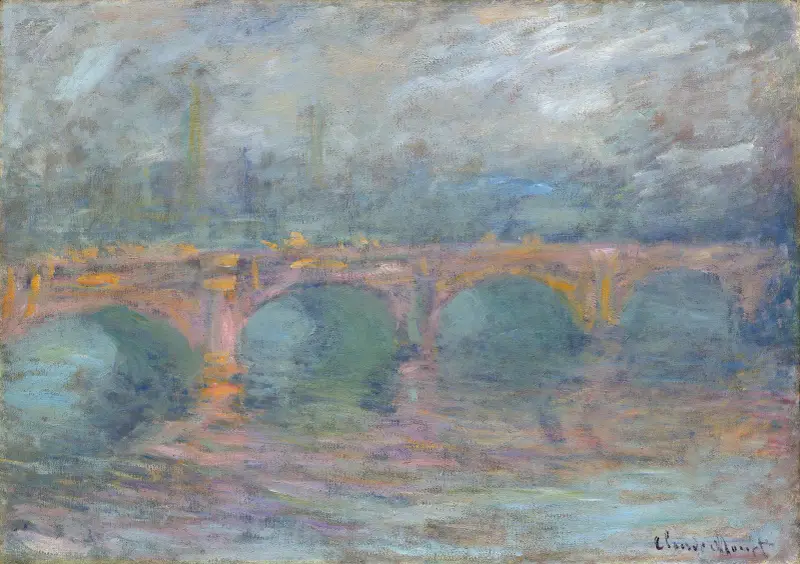 Waterloo Bridge,London at Sunset av Claude Monet