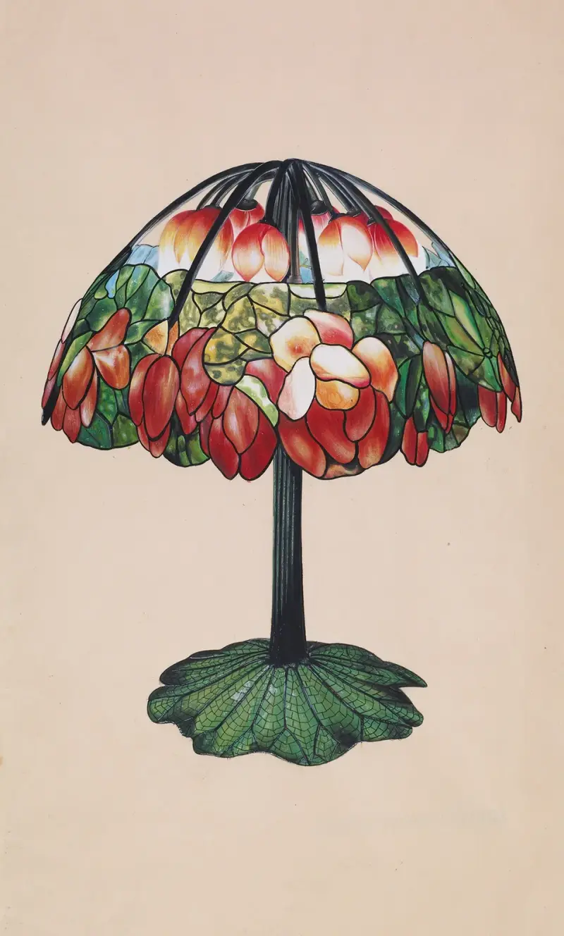 Design for a Lamp av Louis Comfort Tiffany