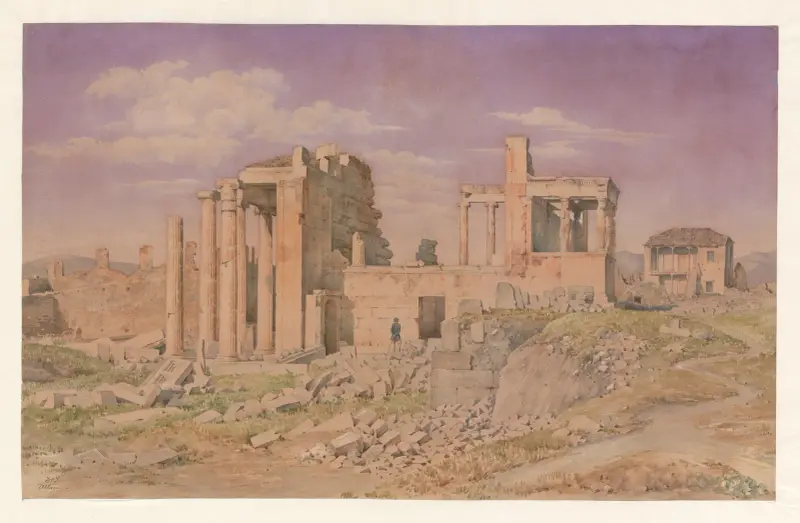 Řecko, Athény, Erechtheion, 1853 – Nr. 1, Harald Conrad Stilling