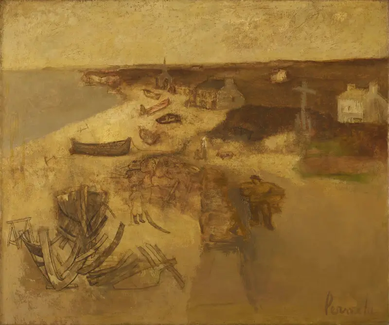 Bretonische Landschaft von Constant Permeke