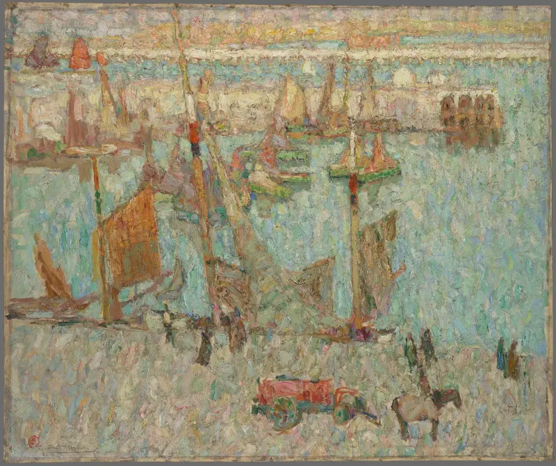 Oostende hamn av Constant Permeke