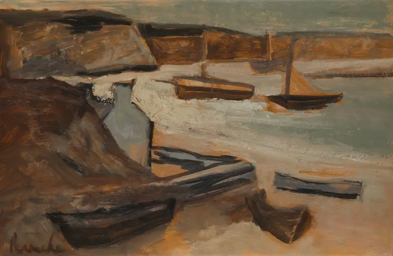 Strand mit Booten von Constant Permeke