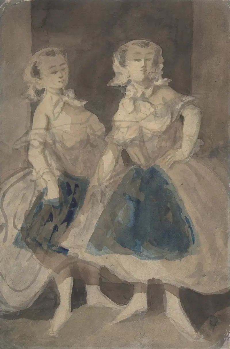 Zwei Zimmermädchen von Constantin Guys