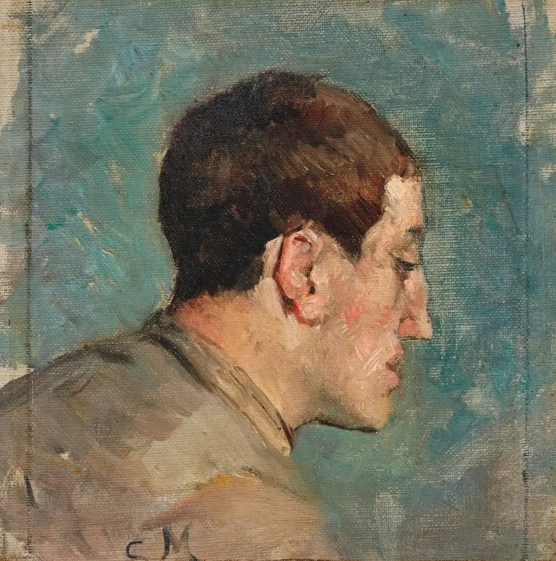 Portrait de Théo Van Rysselberghe av Constantin Meunier