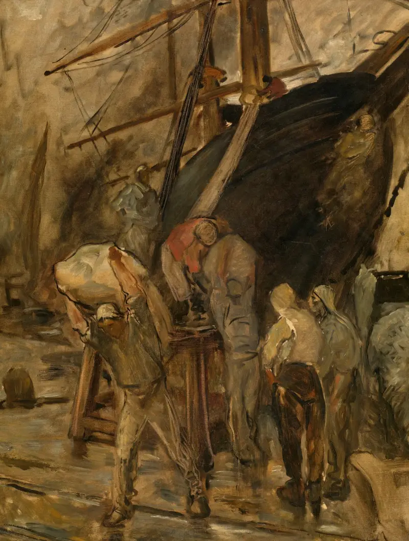 Vykládka plachetnice, Constantin Meunier