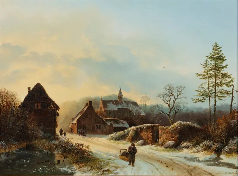 Ein Wintertag von Barend Cornelis Koekkoek