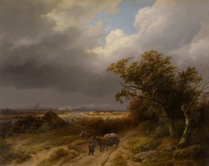 Landscape near Cleves av Barend Cornelis Koekkoek