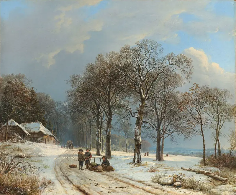 Zimní krajina, Barend Cornelis Koekkoek