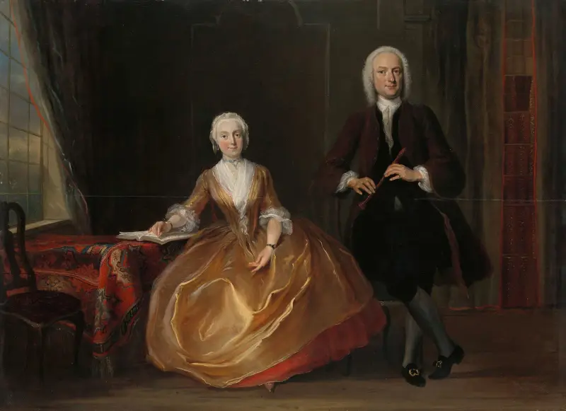 Ein musizierendes Paar von Cornelis Troost