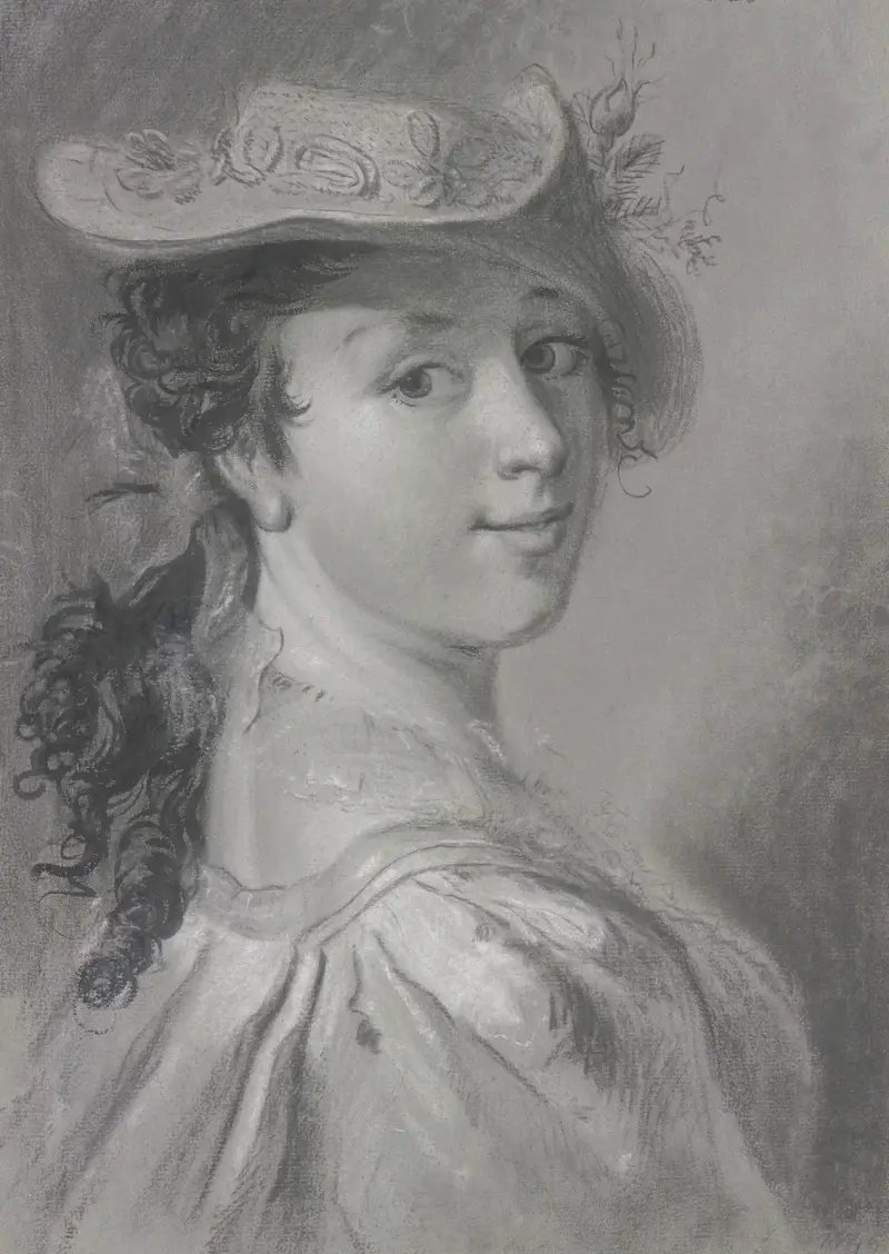 A Young Woman as a Personification of Spring av Cornelis Troost