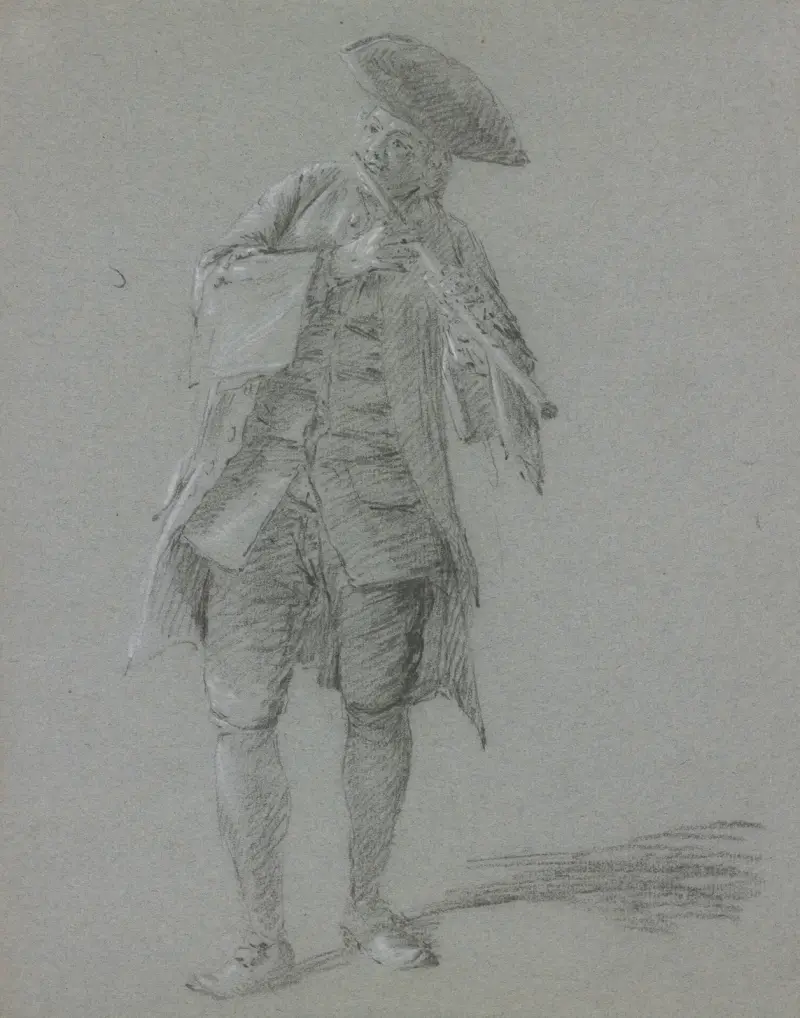 Flötenspielender Kavalier von Cornelis Troost