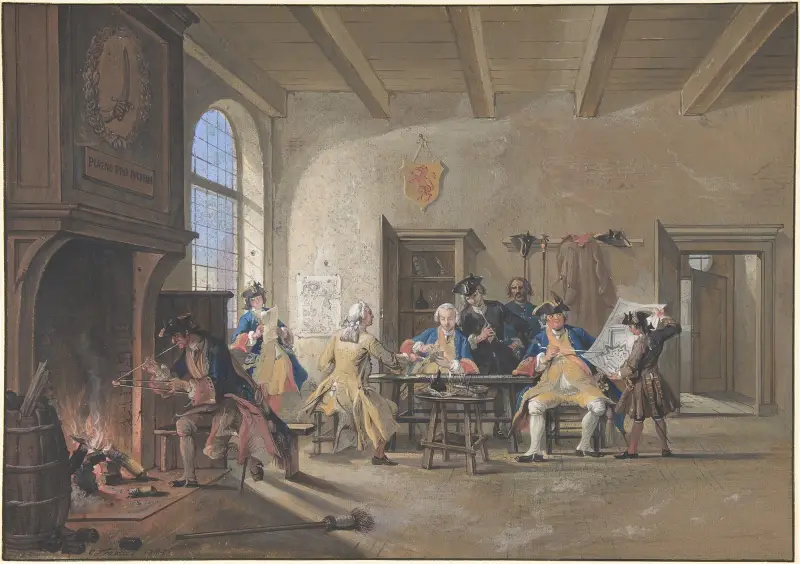 Wachstube, 1744 von Cornelis Troost