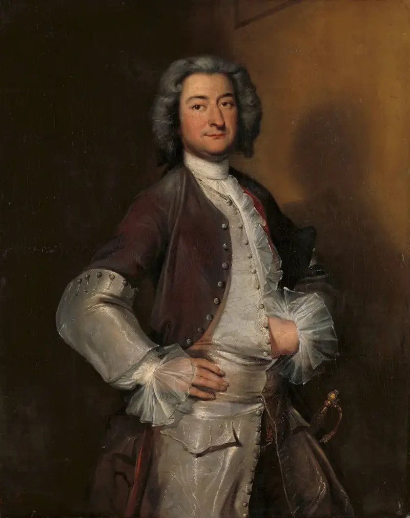 Portrait of Isaac Sweers, Chief Officer of Amsterdam and Governor of the Dutch East India Company av Cornelis Troost