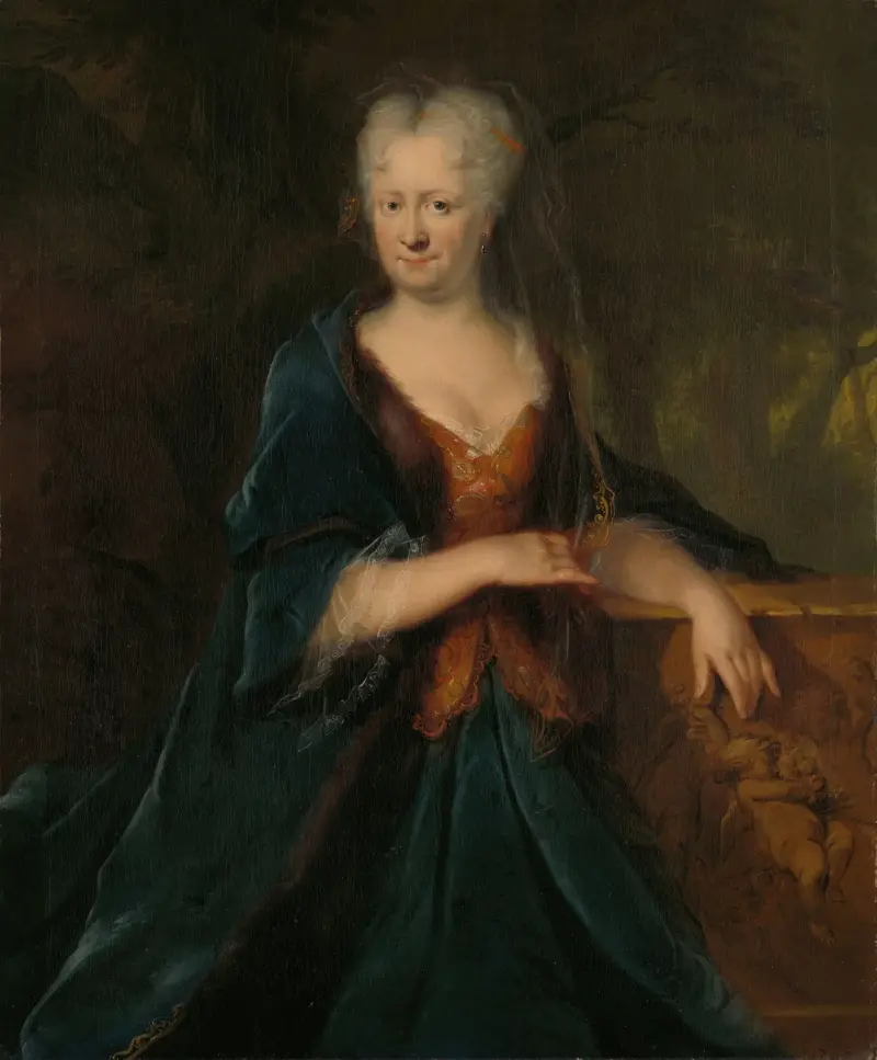 Portrait of Louise Christina Trip, wife of Gerrit Sichterman av Cornelis Troost