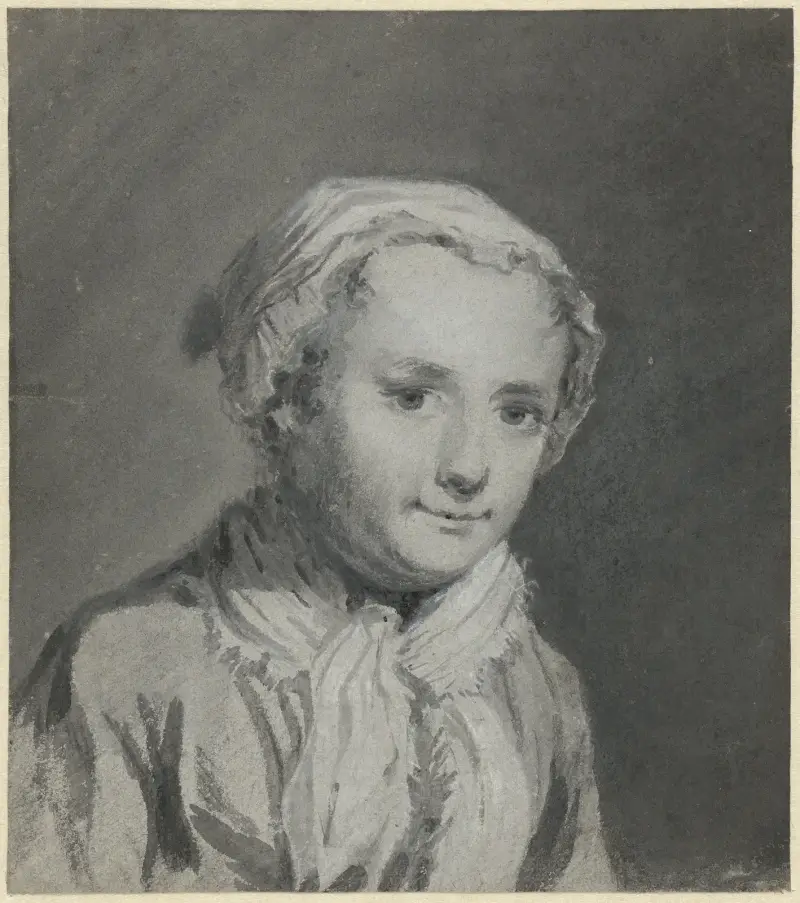 Porträtt av Sara Troost av Cornelis Troost