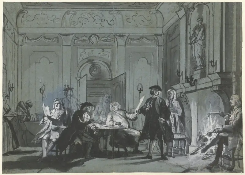 Samenkomst met kunstbeschouwing av Cornelis Troost