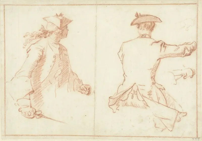 Zwei Reiterstudien von Cornelis Troost