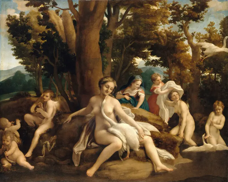 Leda und der Schwan von Correggio