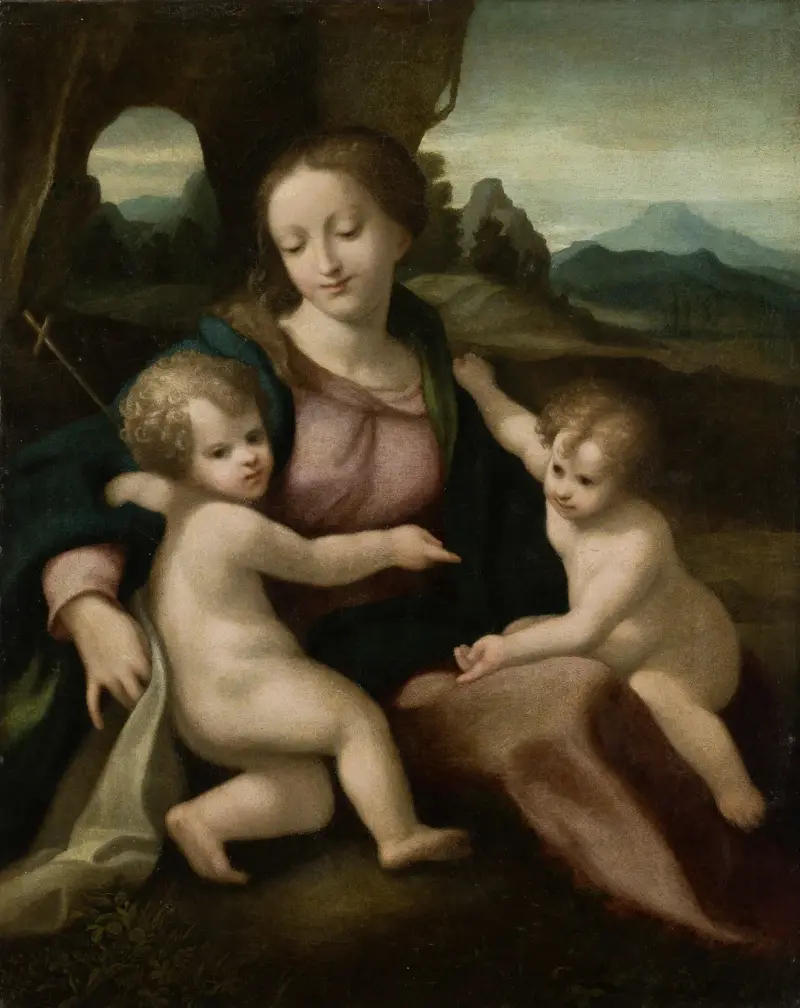 Madonna mit dem Kind und dem Johannesknaben, 1522 von Correggio
