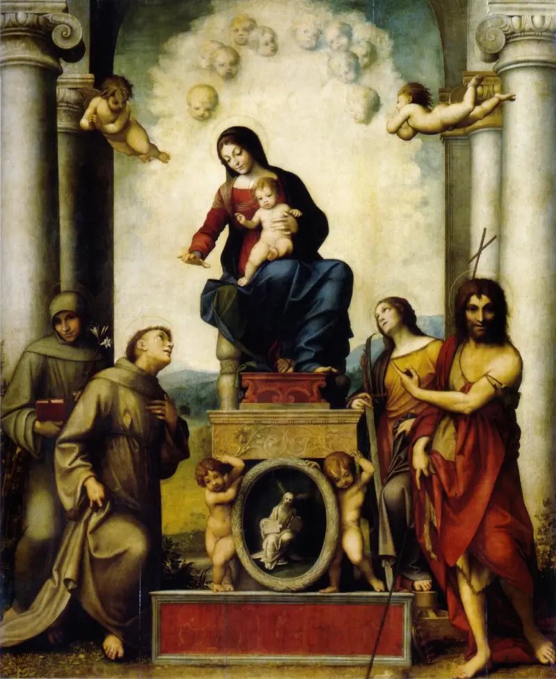 Madonna med den helige Franciskus av Correggio