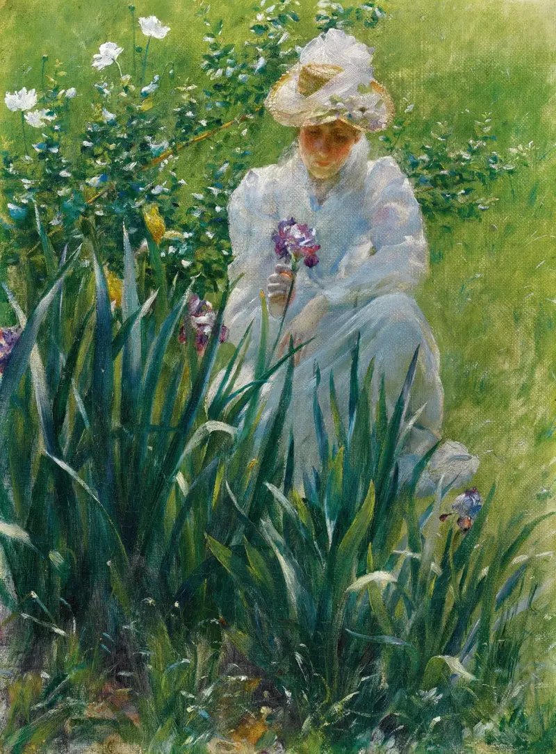 Das Irisbeet von Charles Courtney Curran