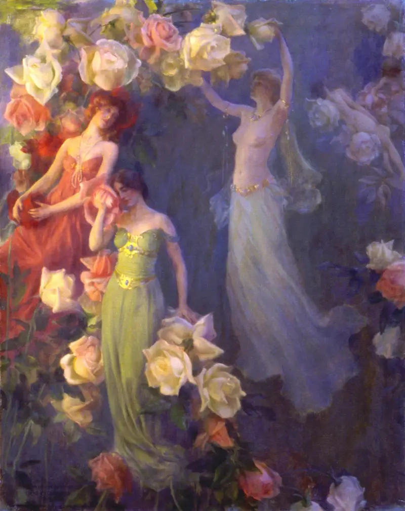 Rosornas doft av Charles Courtney Curran